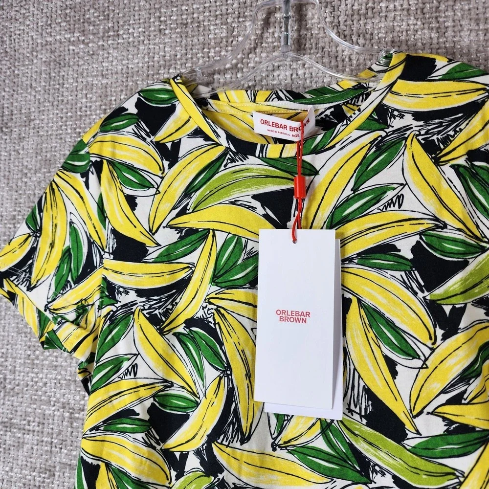 Orlebar Brown Jimmy‎ Top Banana Shirt Kids Age 10 Yellow Green 100% Cotton NEW